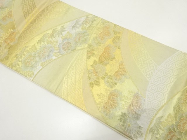 JAPANESE KIMONO / ANTIQUE PEONY / PAULOWNIA CLASSICAL PATTERN WOVEN FU
